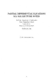 Partial differential equations, lecture notes