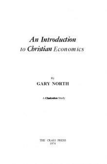 An Introduction to Christian Economics