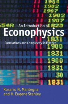 An Introduction to Econophysics: Correlations and Complexity in Finance