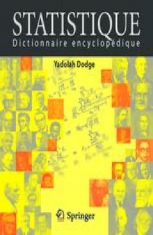 Statistique: Dictionnaire encyclopédique