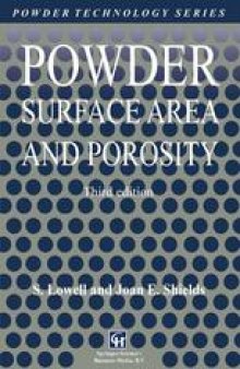 Powder Surface Area and Porosity