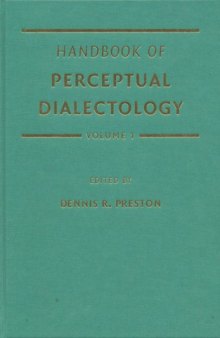 Handbook of Perceptual Dialectology ~ Volume 1