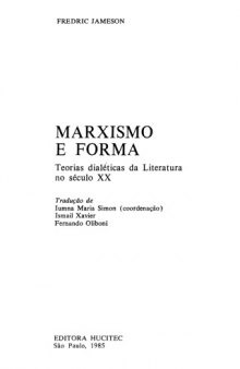 Marxismo e Forma.