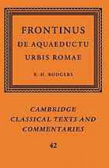 Frontinus: De Aquaeductu Urbis Romae