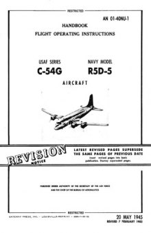 Flight Operating Instructions - USAF Series C-54G, Navy Mdl R5D-5 [AN 01-40NU-1]