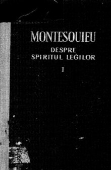 Despre spiritul legilor, vol. 1