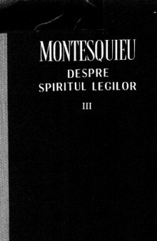 Despre spiritul legilor, vol. 3