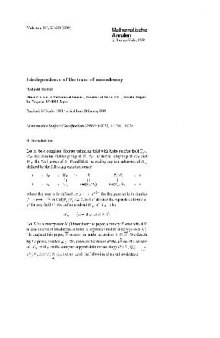 l-independence of the trace of monodromy