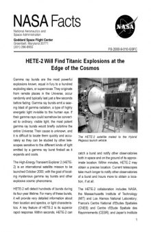 HETE-2 NASA Facts
