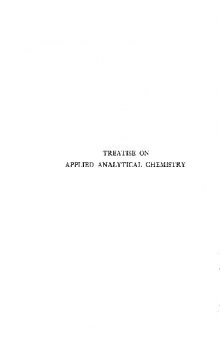 Treatise on applied analytical chemistry