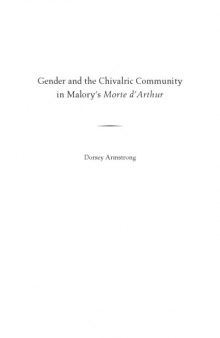 Gender and the Chivalric Community in Malory's Morte d'Arthur