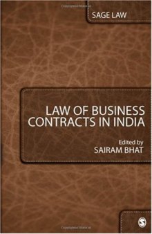 Law of Business Contracts in India (Law and Criminal Justice System)