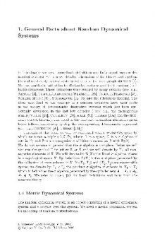 General Facts about Random Dynamical Systems