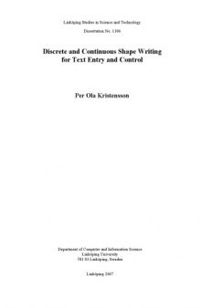 Discrete and continuous shape writing for text entry and control