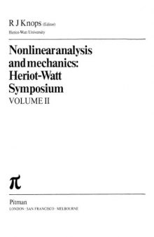 Nonlinear analysis and mechanics: Heriot-Watt symposium,