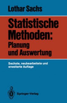 Statistische Methoden: Planung und Auswertung