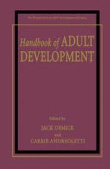 Handbook of Adult Development