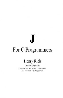 J for C programmers
