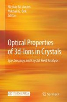 Optical Properties of 3d-Ions in Crystals: Spectroscopy and Crystal Field Analysis