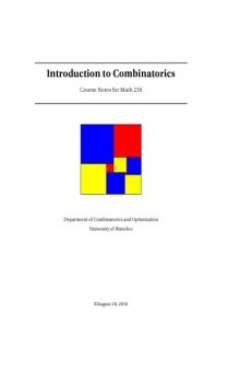University of Waterloo MATH 239 Course Notes, Fall 2016: Intro to Combinatorics