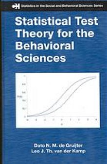 Statistical test theory for the behavioral sciences