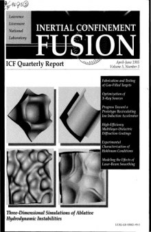 Inertial Confinement Fusion [quarterly rpt Apr-Jun 1995]