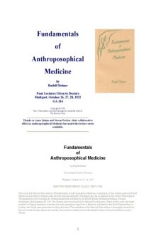 Fundamentals of Anthroposophical Medicine