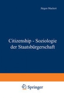 Citizenship — Soziologie der Staatsbürgerschaft