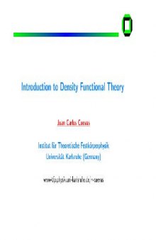 Introduction to density functional theory (slides)