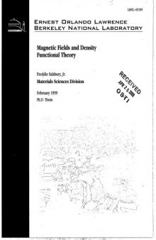 Magnetic fields and density functional theory