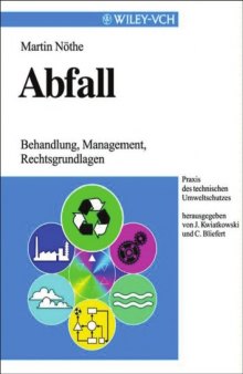 Abfall - Behandlung, Management, Rechtsgrundlagen (German Edition)