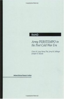 Army Perstempo in the Post Cold War Era