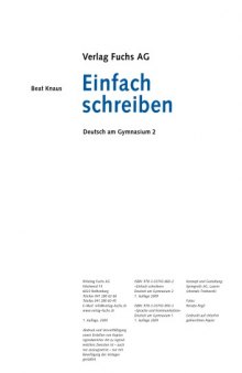 Einfach schreiben, Volume 2  