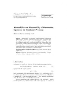 Integral Equations and Operator Theory - Volume 64 Integral Equations and Operator Theory - Volume 64