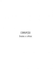 Corrupção - Ensaios e críticas