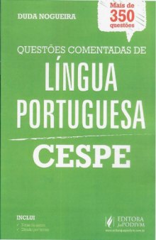 Questões Comentadas de Língua Portuguesa - CESPE