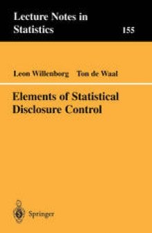 Elements of Statistical Disclosure Control