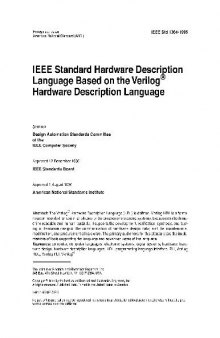 IEEE Std 1364-1995: IEEE Standard Hardware Description Language Based on the Verilog Hardware Description Language