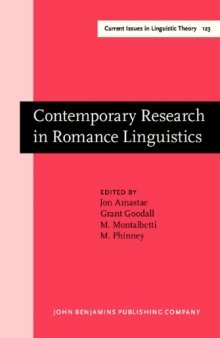 Contemporary Research in Romance Linguistics: Papers from the XXII Linguistic Symposium on Romance Languages, El Paso/Juárez, February 22–24, 1992