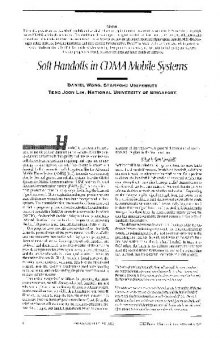 IEEE Soft handoffs in CDMA mobile systems