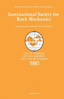 International Society for Rock Mechanics. List of Members 1980