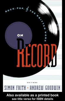 On Record: Rock, Pop and the Written Word  
