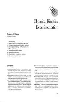 Encyclopedia of Physical Science and Technology: Physical Chemistry
