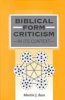 Biblical form criticism in its context