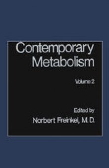 Contemporary Metabolism: Volume 2