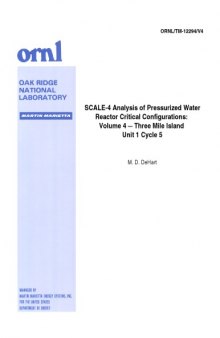 Analysis of PWR Critical Configurations Vol 4 - TMI Unit 1