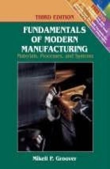 Solutions manual. Fundamentals of Modern Manufacturing: Materials, Processes, and Systems, 2nd Edition