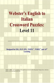Webster's English to Italian Crossword Puzzles: Level 11