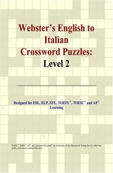 Webster's English to Italian Crossword Puzzles: Level 2