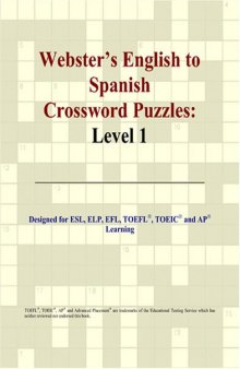 Webster's English to Spanish Crossword Puzzles: Level 1